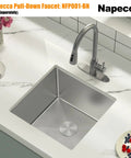 Undermount 17 Inch Stainless Steel Bar Sink Real Deal Deep 9.5 Inch Single Bowl Square Small Kitchen Sink For Wet Bar Or Island Use