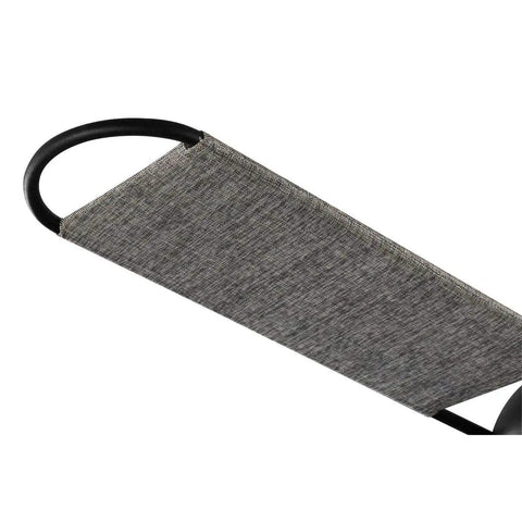 Close-up of a canvas-wrapped blade from Edisto 54 Inch Indoor Outdoor Ceiling Fan With Two Canvas Wrapped Blades, UV Inhibitors, Charcoal Finish