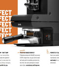 Premium Electric Coffee Tamper For Espresso Lovers with display and lever, showcasing automatic pressing tool and adjustable features.