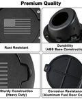 Gas Cap Cover For Jeep Wrangler JK 2007 2017 Unlimited Sport Rubicon Sahara Easy To Install Rust Resistant with US Flag