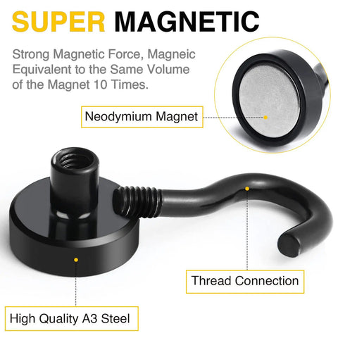 Heavy Duty Magnetic Hooks 30lbs Plus 60 Pack For Home Kitchen Garage Fridge Cabinets And Craft Rooms Strong Refrigerator Magnets