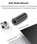 Well-made materials showing stainless steel and aluminum alloy for Straight Up Solid 15mm Micro Rod For Camera Rigs.