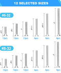 12 selected sizes of 304 stainless steel screws from 100 Piece Phillips Flat Head Screws Kit For Electrical Projects Sizes 6-32 And 8-32