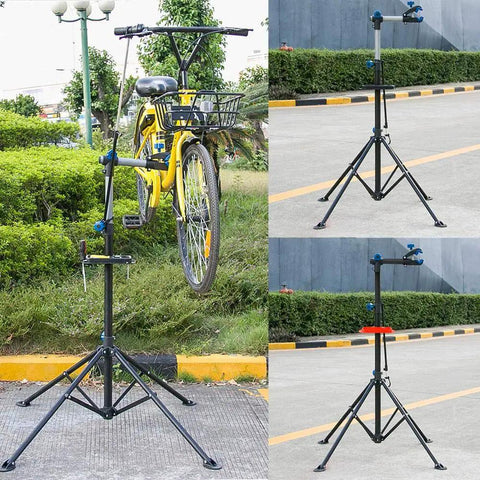 Beast Bicycle Repair Stand With Telescopic Arm Adjustable Height From Fifty Two To Seventy Five Inches 360 Degree Clamp