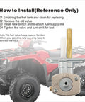 Fuel Valve Shut Off Petcock For Arctic Cat ATVs with tank switch and installation guide text