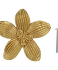 Antique Brass Five Petal Flower Cabinet Knob For Your Dresser And Wardrobe Vintage Floral Drawer Pull For Kitchen Cabinets And Mid Century Style Home Decor Hardware with installation screw