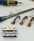 Heavy Duty Pipe Clamp Leak Sealer for Quick Plumbing Repairs; parts with fasteners for PEX PPR PE Steel Iron Pipes DN20x110