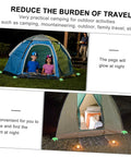 Glow In The Dark Tent Pegs Kit With Hammer And 5M Rope, 10 Steel Stakes For Camping, glowing pegs around a tent at night