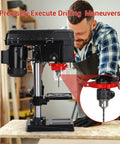 Ideally House 8 Inch Benchtop Drill Press With Powerful 2.5A Motor And Five Adjustable Speeds For Precise Wood And Metal Drilling Projects featuring drill chuck.
