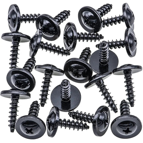 Slick Fitment Rock Solid Fillister Head Trim Screws For Bumper Cover Splash Shield Door Panel M5 X 18Mm Fastener Kit With Washers Top Shelf Replacement For BMW E90 E92 F10