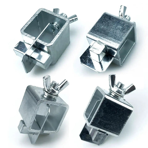 Ycauty 16 Piece Butt Welding Clamp Set Durable Iron Clamps For Precise Metal Plate Joining, Flawless Weld Seams and Industrial Household Tools That Are Totally Reliable And Easy To Use, metal clamps close-up, silver finish.