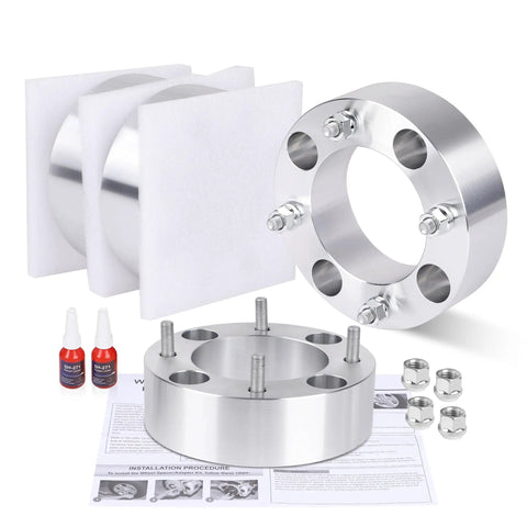 2 Inch 4x137 Wheel Spacers Set For UTVs And ATVs 4x137 Bolt Pattern 110mm Hub Bore 10x1.25 Studs 4 Pcs With Thread Lockers And Manuals
