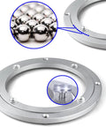 Heavy Duty 360 Degree Round Table Swivel Base Aluminum Alloy Turntable Bearing with anti-slip features and ball bearing detail