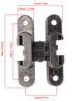 3 Pack Mini Invisible Door Hinges 43mm Cross Hinge With 180 Degree Opening For Cabinets And Jewelry Boxes Zinc Alloy Hidden Hinges Durable