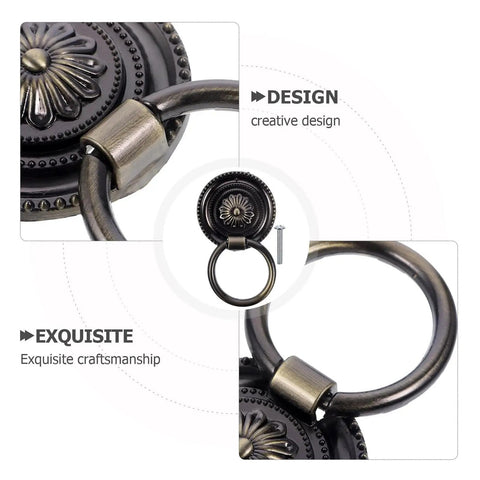 Solid Metal Cabinet Handle And Drawer Knob Replacement Furniture Pull For Kitchen And Bedroom Cabinets With Single Hole Mount Dope Vintage Style Door Ornament 1 Piece close-up view showing antique design and craftsmanship.
