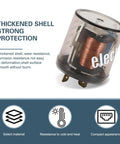 Universal 2 Pin 12Volt Automotive Flasher Relay Featuring Heavy Duty Copper Coils And Bombproof Sealed Housing For Dead Reliable Turn Signal Blinker Swap with thickened shell and copper coil.