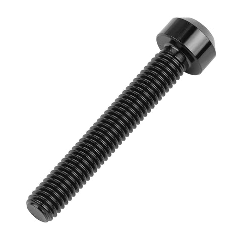 Black titanium M6 x 40mm screw with Torx square head