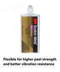 Two-Part Epoxy DP125 Gray, Flexible Structural Adhesive for Metal, Ceramic, Stone, Wood and Plastics, 400 mL Duo-Pak
