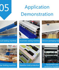 High Temp PTFE Tape For Heat Press Sublimation 300mm X 10m Roll displayed with various sealing machines and applications.