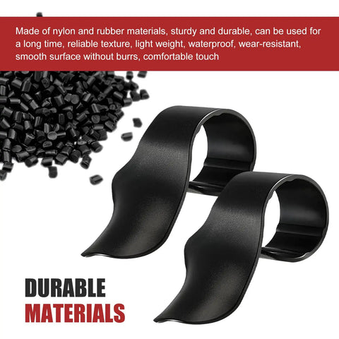 Universal 2 Piece Motorcycle Throttle Boosters And Cruise Control Add Ons For 7 8 Inch Handlebars made of durable nylon and rubber.