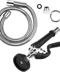 Pre Rinse Hose With Spray Valve 44 Inch Flexible Stainless Steel Hose And Sprayer Nozzle Head Replacement Kit For Commercial Kitchen Sink Faucets Pro Grade Includes Brass Adapter To Connect Swivel Spout displayed