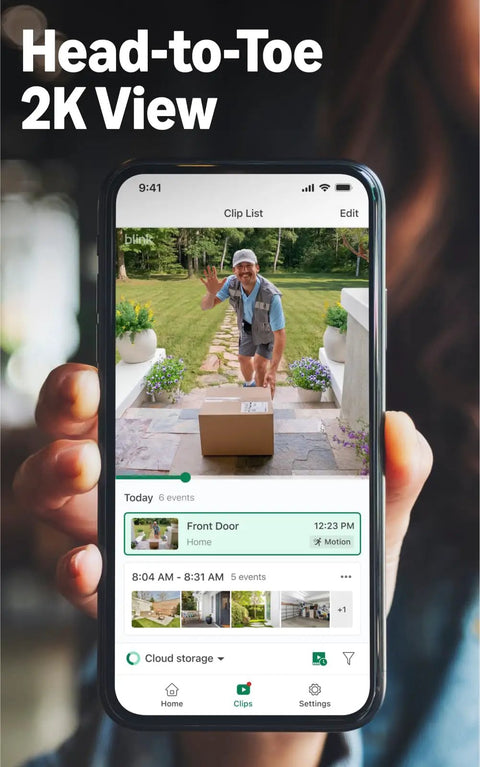 Wireless Video Doorbell Packing 2K Resolution And Long Battery Life With Snappy Audio Clarity Head To Toe Frame Smart Motion Alerts Installs Like A Breeze Includes Sync Module Core Matte Black displayed on smartphone.