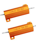 Two Pack 50 Watt 25 Ohm Wirewound Resistors For Smart Doorbell Voltage Drop Hack Compatible With Ring Nest Hello Skybell Aluminum Chassis Mount Easy Plug And Play Hardware