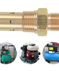 One Way Air Compressor Check Valve With Brass NPT Threaded Interface, Vertical Inline Design, Space Saving Backflow Preventer For Shop Pneumatic Systems And Industrial Gear, High Reliability, Leak Proof And Easy Install, brass valve