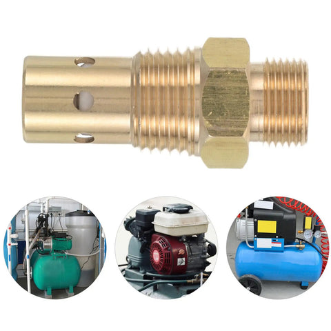 One Way Air Compressor Check Valve With Brass NPT Threaded Interface, Vertical Inline Design, Space Saving Backflow Preventer For Shop Pneumatic Systems And Industrial Gear, High Reliability, Leak Proof And Easy Install, brass valve