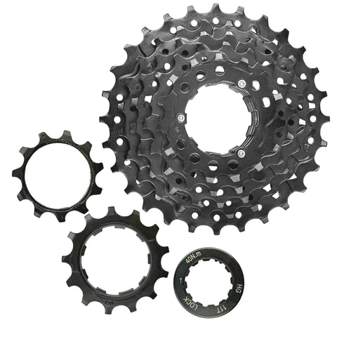 7 Speed Bicycle Cassette 11-28T fits mountain bike road bike folding bike and commuter ride delivers crisp shifting with high strength steel.