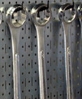 Medium 1-7/8 Inch Slotted Metal Pegboard Hook Pack For Slotted Tool Boards Black Finish Heavy Duty Pegboard Hooks used to hang wrenches