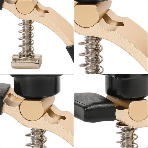 Router Clamping Kit With T Track Hold Down Clamps for Engraving Machines showing close-up of aluminum alloy spring mechanism.
