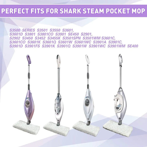 Replacement Steam Mop Pads 4 Pack Standard 13 X 7.5 Inch With 0.4 Inch Hook And Loop Fastener Fits Shark S Series Models