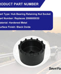 Dodge Ram 12 Pin Axle Spindle Hub Nut Socket Tool For Rear Bearing Retaining Nut Removal One Half Inch Drive Black Oxide Finish