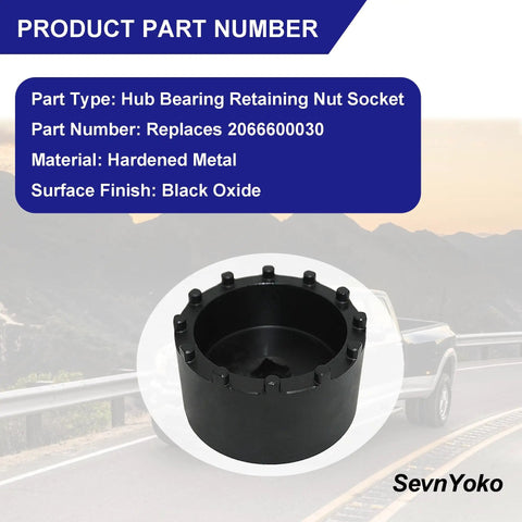 Dodge Ram 12 Pin Axle Spindle Hub Nut Socket Tool For Rear Bearing Retaining Nut Removal One Half Inch Drive Black Oxide Finish