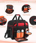 Rolling DJ Gear Bag With Wheels For Equipment, Fits 15.6 Inch Laptop, Padded Dividers, Multiple Pockets, Easy Roll Gig Bag