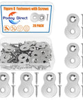 Figure Eight Desk Fasteners With Screws Heavy Duty 12 Gauge Steel Tabletop Connectors in box with zinc coating, pack of 20.