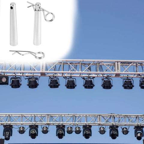 Conical Coupler Pins With R Clip For Stage Lights Truss System 30 Sets Carbon Steel shown over stage lighting truss setup