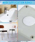 Ultimate 120 Piece Grey Silicone Hole Plug Pack With 9 Sizes For Furniture Legs And Cabinet Doors, Reusable Round Rubber Covers Perfect For Sealing Gaps And Keeping Things Snug On Any Project. Grey silicone hole plug on sink and chair openings