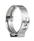 Close-up of Heavy Duty Stainless Steel 304 Hose Clamps Set 70 Pieces In Seven Sizes Ranging From 5.8 To 18.5 Millimeters Single Ear Clamps