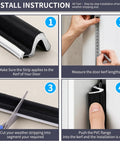 Step-by-step installation guide for 40 Ft Heavy Duty Kerf Weatherstrip Door Seal With Memory Foam Soundproof Insulation.
