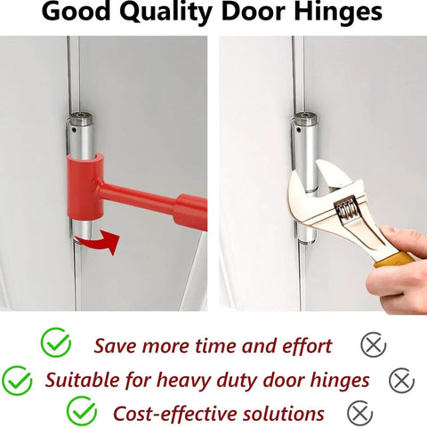 4 In 1 Door Hinge Gap Adjuster, Grab And Go Multifunction Hinge Bender used on door hinge for alignment demonstration.