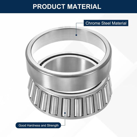 Heavy Duty Tapered Roller Bearing Cone And Cup Set With 3.54 Inch Bore, 5.79 Inch Outer Diameter, 1.65 Inch Thick, Chrome Steel Construction, ABEC 3 Precision For High Load Industrial Applications