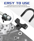 Inner Tie Rod Removal Tool 3/8 Inch For Easy Auto Steering Maintenance And Install grips tie rod with steel adapter