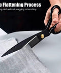 Pro Grade Ultra Sharp Fabric Scissors For Cutting Leather And Multiple Fabric Layers With 9 Inch Heavy Duty Shears Made From High Carbon Steel And Anti Rust Titanium Coating For Home Crafters Tailors Sewers And Office Projects, cutting fabric