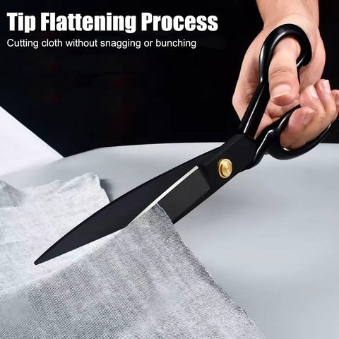 Pro Grade Ultra Sharp Fabric Scissors For Cutting Leather And Multiple Fabric Layers With 9 Inch Heavy Duty Shears Made From High Carbon Steel And Anti Rust Titanium Coating For Home Crafters Tailors Sewers And Office Projects, cutting fabric
