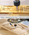 EANOSIC tapered ball nose end mill, 1/4 in shank, 1/16 in tip, solid carbide for wood engraving