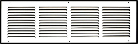 Sturdy Steel Return Air Grille for 24x6 Duct Opening White Vent Cover for Sidewall and Ceiling HVAC Cold Air Intake Grille