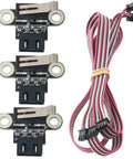 3D Printer Limit Switch Kit Set of 3 Mechanical Reset Touch Switches with Vertical Light Touch Travel, 1 Meter 3 Pin Cables