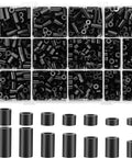Nylon Outlet Spacer Kit For Electrical Sockets Round Unthreaded Spacers Compatible With M3 And M4 Screws Black Stabilizers